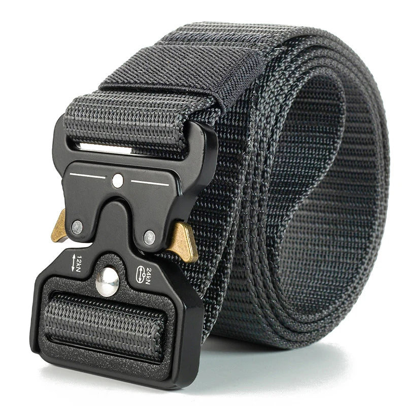 1 Piece Men's Tactical Sports Belt, Quick Release Symmetrical Buckle, Polyester Fiber, Suitable for Outdoor Training Military