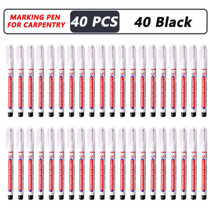 iLMH 1-40PCS Deep Hole Long Nib Head Markers For Metal Perforating Pen Waterproof Bathroom Woodworking Decoration Multi-Purpo