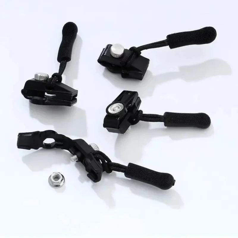 Universal Zipper Repair Kit Quick Instant Detachable Zipper Head Replacement Zipper Slider Pull for Jacket Bags Coat Free Sew