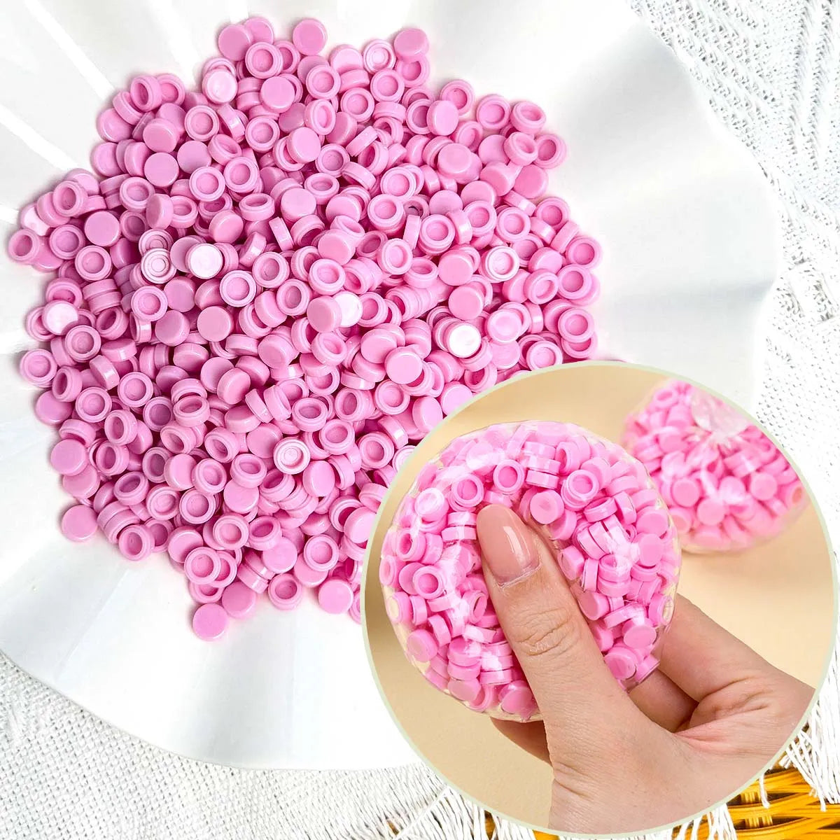 Small Round Granules Beads Filler for DIY Squishy Bobo Ball Plug Beads Squeeze Toy Stuffing Handmade Stress Relief Craft Acce