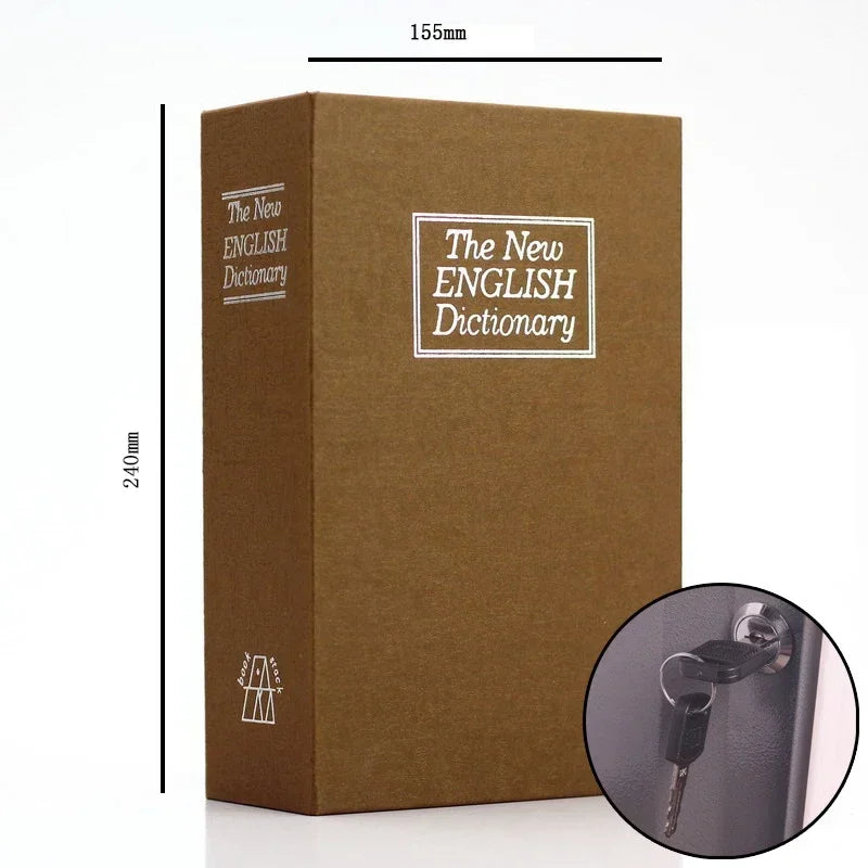 Dictionary Mini Book Safe Security Key Locker Money Hidden Secret Safe Key Safe Box Cash Money Coin Storage Jewellery Lock Bo