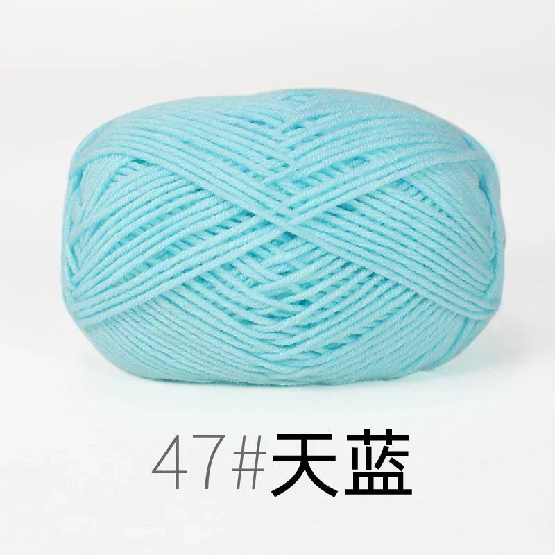 50g 4ply Milk Cotton Knitting Wool Yarn Needlework Dyed Lanas For Crochet Craft Sweater Hat Dolls Sewing Knitting Tools - 47