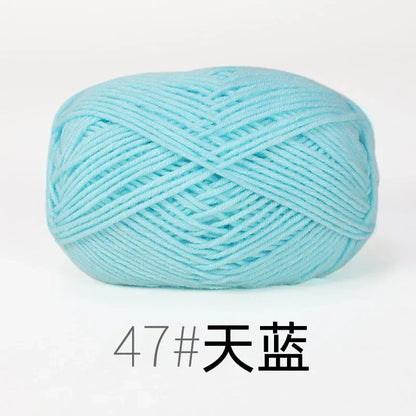 50g 4ply Milk Cotton Knitting Wool Yarn Needlework Dyed Lanas For Crochet Craft Sweater Hat Dolls Sewing Knitting Tools - 47