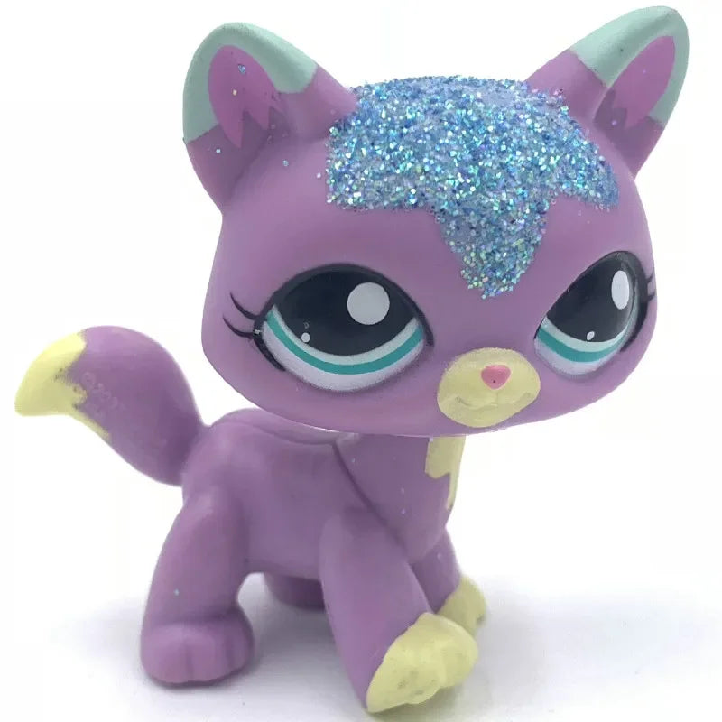Rare Pet Toy Mini Stands Short Hair Kitten Old Figures Collection Original Bobble Head Toy LPS - 2386