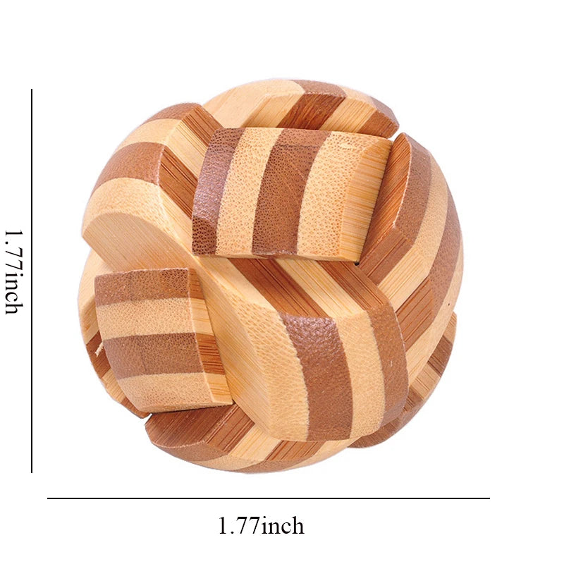 Wooden Kong Ming Lock Lu Ban Lock IQ Brain Teaser Educational Toy for Kids Children Montessori 3D Puzzles Game Unlock Toys Ad