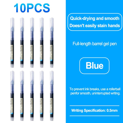 0.5mm Quick Drying Fine Point Liquid Ink Pens Smooth Writing Comfortable Grip Non-Smudge for Office School Supplies