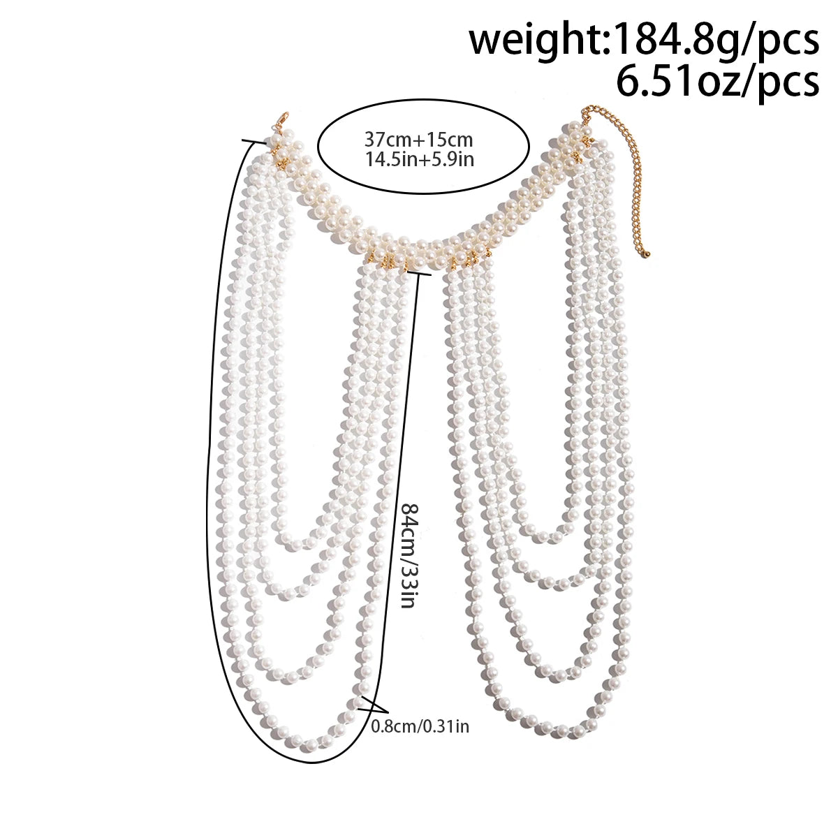 Lace Bridal Necklace, Imitation Pearl Chain, Elegant Wedding Accessory, Scrapbooking Supplies, Planner Decoration, DIY Craft 