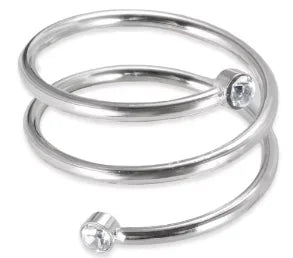 Crystal High End Non Tarnish Fashion Geometric Open Gold Plated Stainless Steel Rings for Women Wedding Ring Jewelry