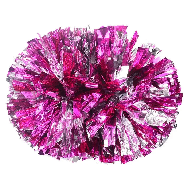 1pc Cheerleading Pom Poms with Handle Cheer Balls Big Gold Silver Red Yellow Blue Hand Dance Pompoms Accessories for Women Ki
