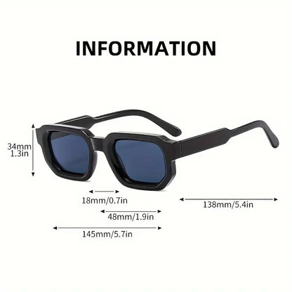 New Men Vintage Rectangle Frame Sunglasses Fashion Retro Sun Glasses Design Glasses UV400 Eyewear Women Goggles