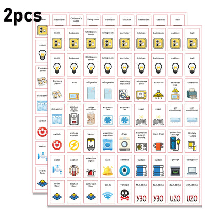 Label Stickers for Electric Meter Boards, Switch Label Sticker Set, Electrical Panel Label Stickers,Panel Labels Stickers
