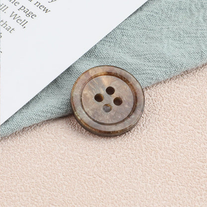 20pc 20mm imitation shell resin wide button - ZWT2416664-3