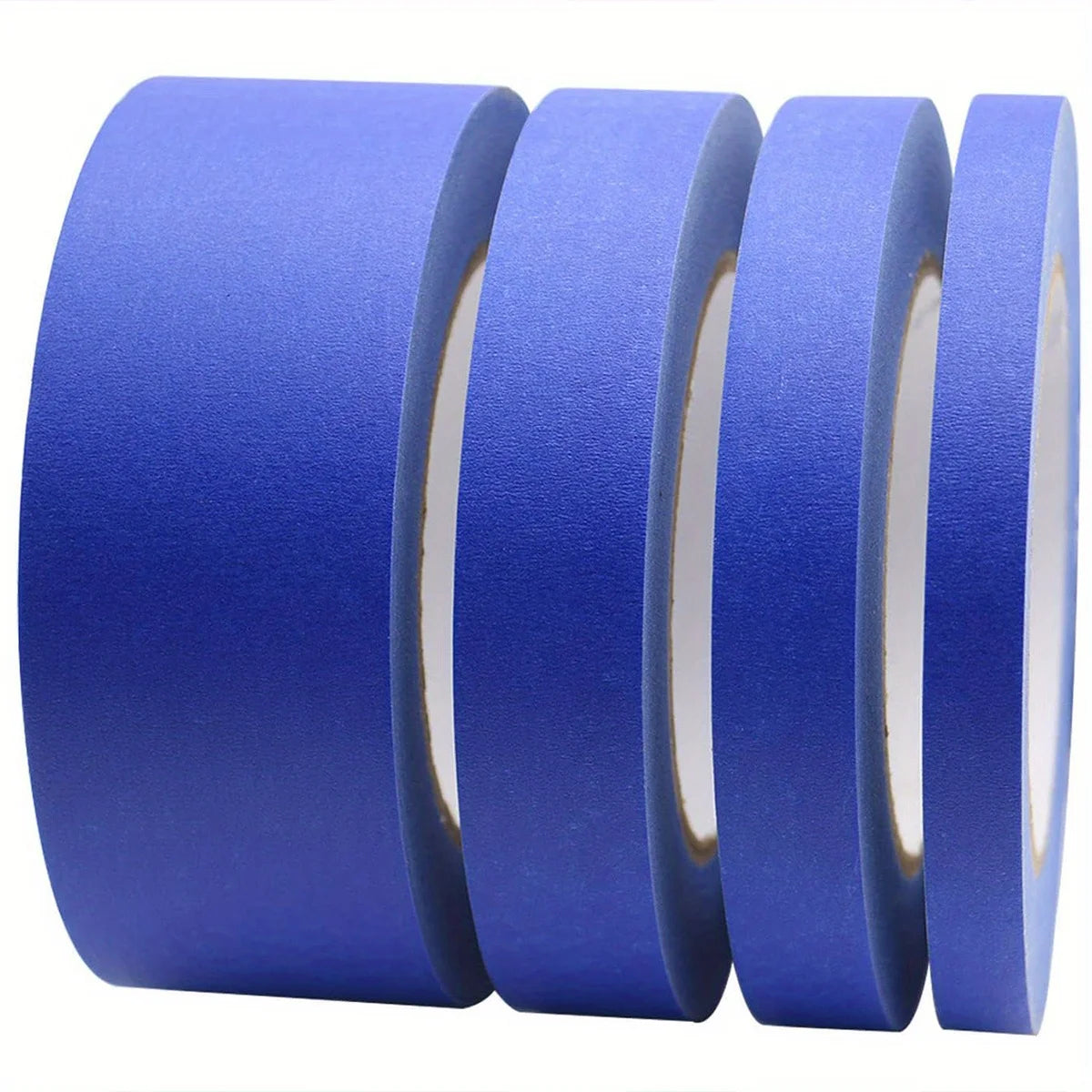Blue Painters Tape, 1/2 inch,3/4 inch,1 inch,2 inch, Multi Size Painting Masking Tape, Clean Release Paper Tape for Home - 4p