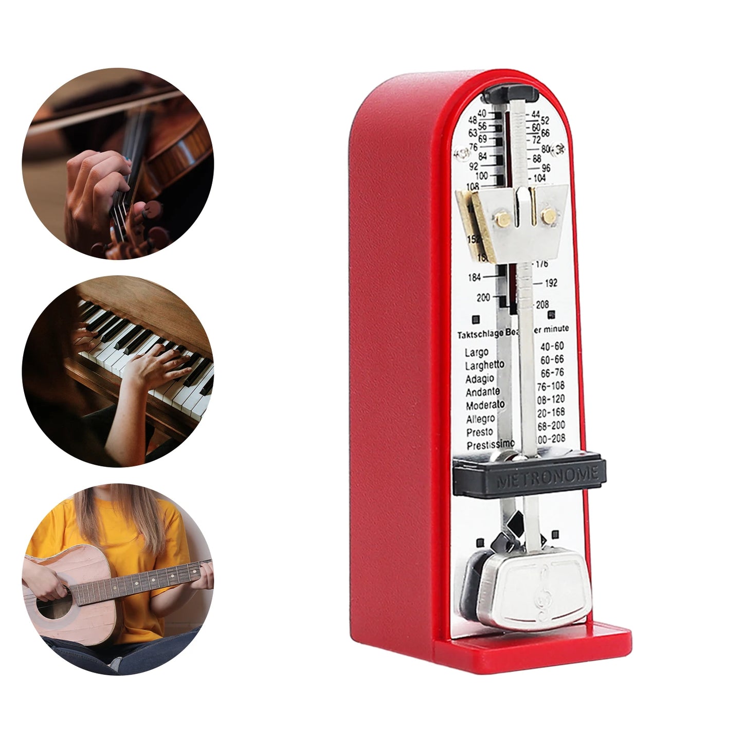 Mechanical Metronome Digital Counting Universal Metronome for Piano Guitar Bass Ukulele Drum Violin Saxophone