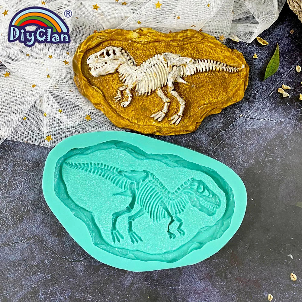 Dinosaur Skeleton Specimen Silicone Mold Tyrannosaurus Ankylosaurus Specimen Model Gypsum Resin Handmade Epoxy Mold Handicraf