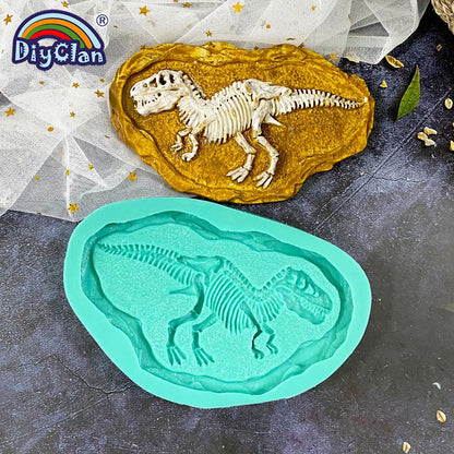 Dinosaur Skeleton Specimen Silicone Mold Tyrannosaurus Ankylosaurus Specimen Model Gypsum Resin Handmade Epoxy Mold Handicraf