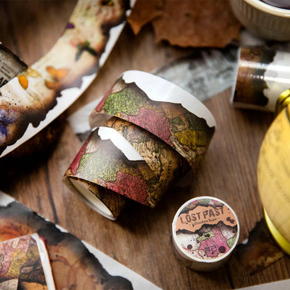Masking Tape, Vintage Washi Tape Set, Decorative Self-Adhesive Tape for Journaling, Scrapbooking Supplies, DIY Card Decor