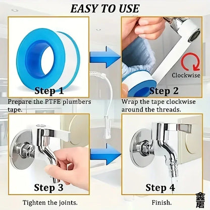 10 PCS Seal Tape Thread Seal Waterproof Leak Tape Duct Tape Plumbing Fitting Oil-Free Repair Tool Adhesives Sealants