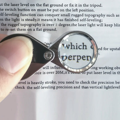 10-30X Pocket Loupe Magnifier Jewelry Magnifying Glass Foldable Diamond Lupa Triplet Jewelers Eye Glass Tool Reading Magnifie