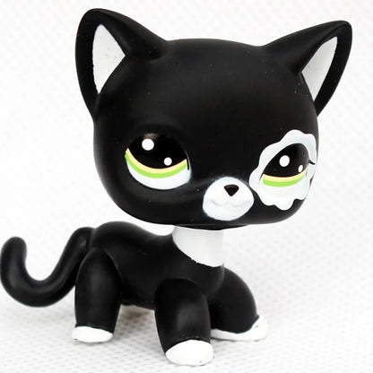 Rare Pet Toy Mini Stands Short Hair Kitten Old Figures Collection Original Bobble Head Toy LPS