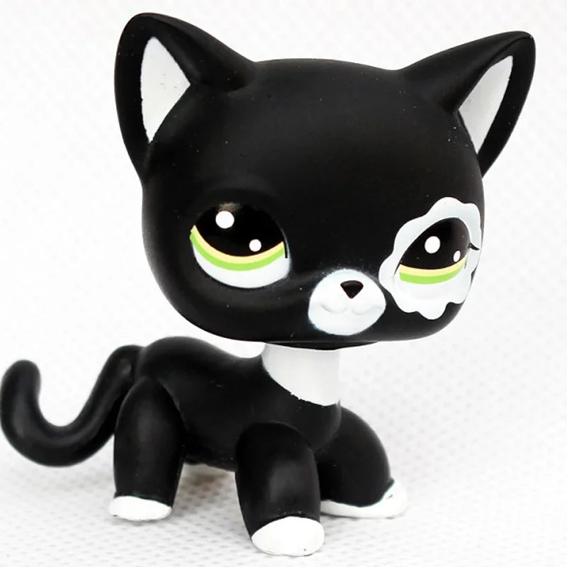 Rare Pet Toy Mini Stands Short Hair Kitten Old Figures Collection Original Bobble Head Toy LPS - 2249