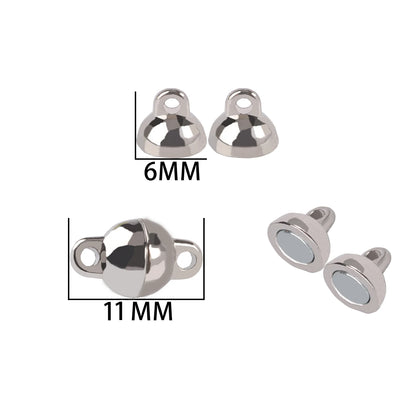 10-5Sets Stainless Steel Strong Magnetic Clasps Magnet End Clasp Connectors For Jewelry Making DIY Bracelet Necklace Accessor