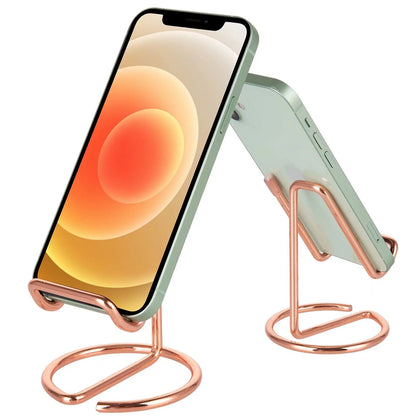 Cell Phone Stand for Desk, Business Card Holder,Cute Metal Cell Phone Stand, Metal Wire Cellphone Cradle Dock for Phone Table
