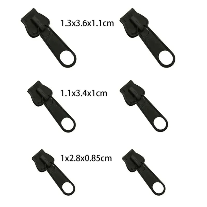 3 Sizes Universal Instant Fix Zipper Repair Kit Replacement Zip Slider Teeth Rescue Sewing Clothes Bag Zippers Tool Accessori
