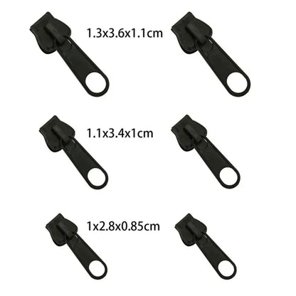 3 Sizes Universal Instant Fix Zipper Repair Kit Replacement Zip Slider Teeth Rescue Sewing Clothes Bag Zippers Tool Accessori