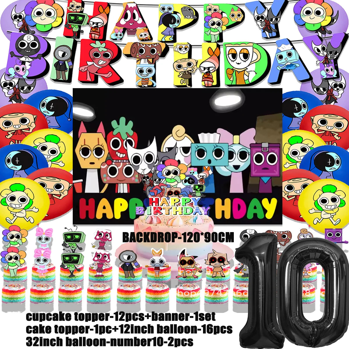 Dandys World Theme Birthday Party Decoration Disposable Tableware Dandy Balloon Napkin Backdrop For Baby Shower Kid Gift Supp