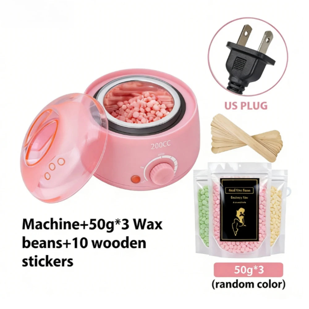 200CC Wax Heater Warmer Hair Removal Machine For Hand Foot Body SPA Epilator Paraffin Wax Pot +Wax Beans + Wood Sticks