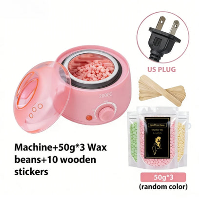 200CC Wax Heater Warmer Hair Removal Machine For Hand Foot Body SPA Epilator Paraffin Wax Pot +Wax Beans + Wood Sticks