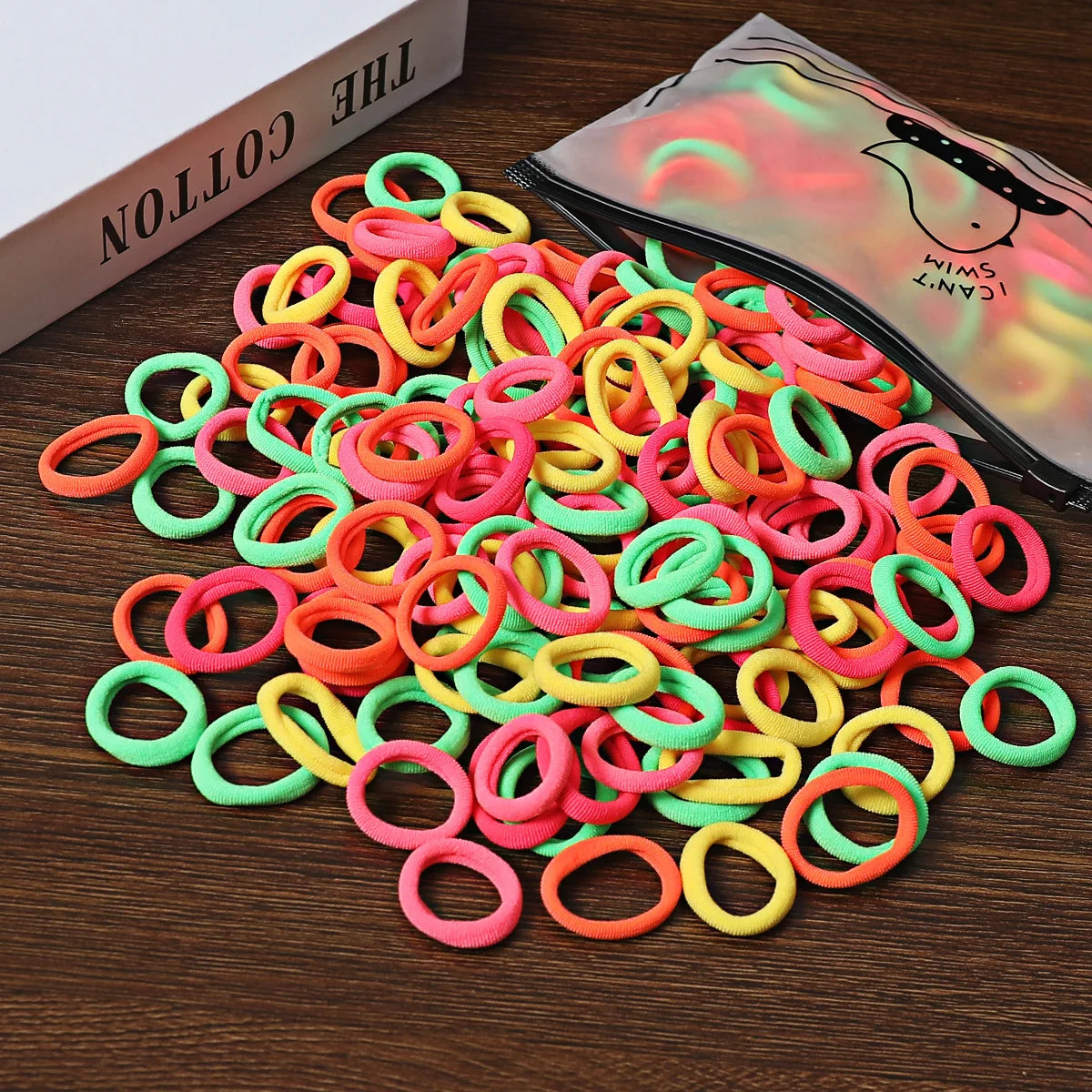 50/100Pcs Colorful Nylon Hair Bands for Children Scrunchie Hair Ties Rubber Band Kids Elastic Hair Leagues Girl Hair Accessor