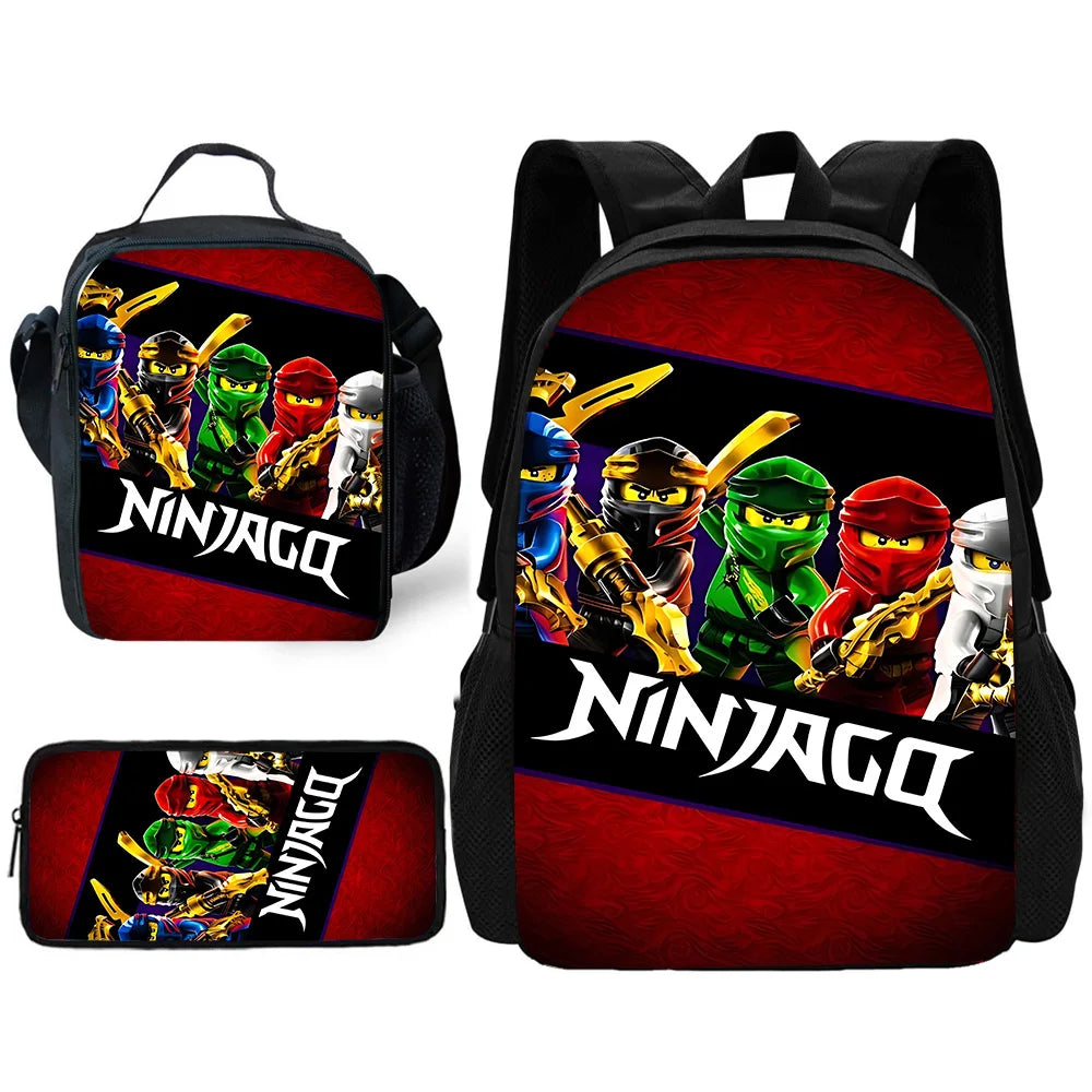 Child School Cool Game NinjagoS-Backpack with Lunch Bags ,Pencil Bags ,School Bags for Boys Girls Best Gift - TZ-46X23A8