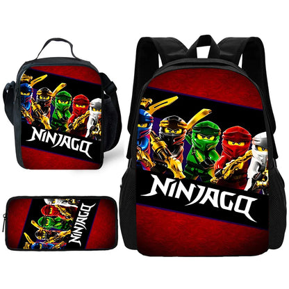 Child School Cool Game NinjagoS-Backpack with Lunch Bags ,Pencil Bags ,School Bags for Boys Girls Best Gift - TZ-46X23A8