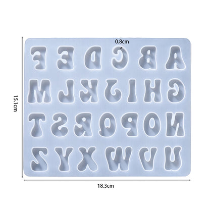 Alphabet Epoxy Resin Silicone Mold Letter Number Mould DIY Keychain Earring Pendant Epoxy Resin Jewelry Crafts Casting Mold -