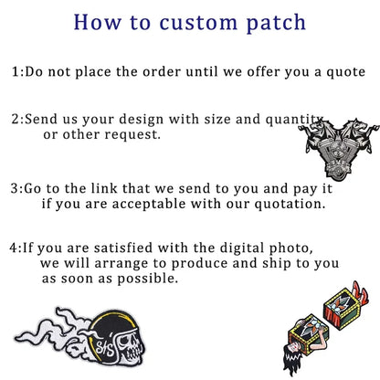 10PCS Custom Embroidery Patches Your Own Design Customized Logo Iron on Brand Name Woven Printed Patch Hook Loop DIY - Buy Ti