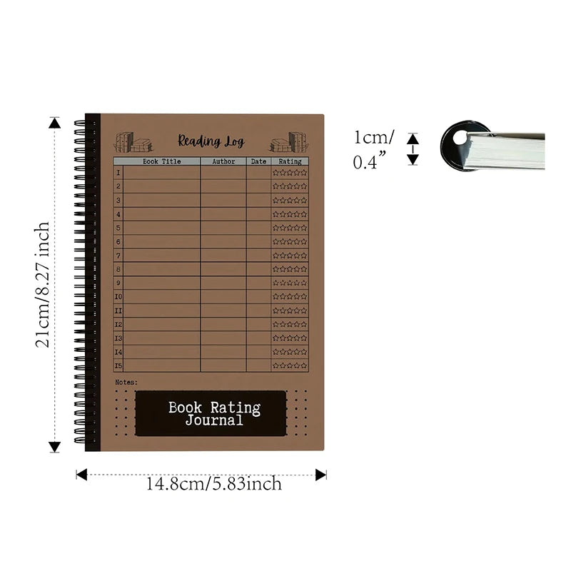 Compact Reading Journal - Track Your Progress With Book Ratings, Notes & Lists - Ideal Gift For Book Lovers & Voracious Reade