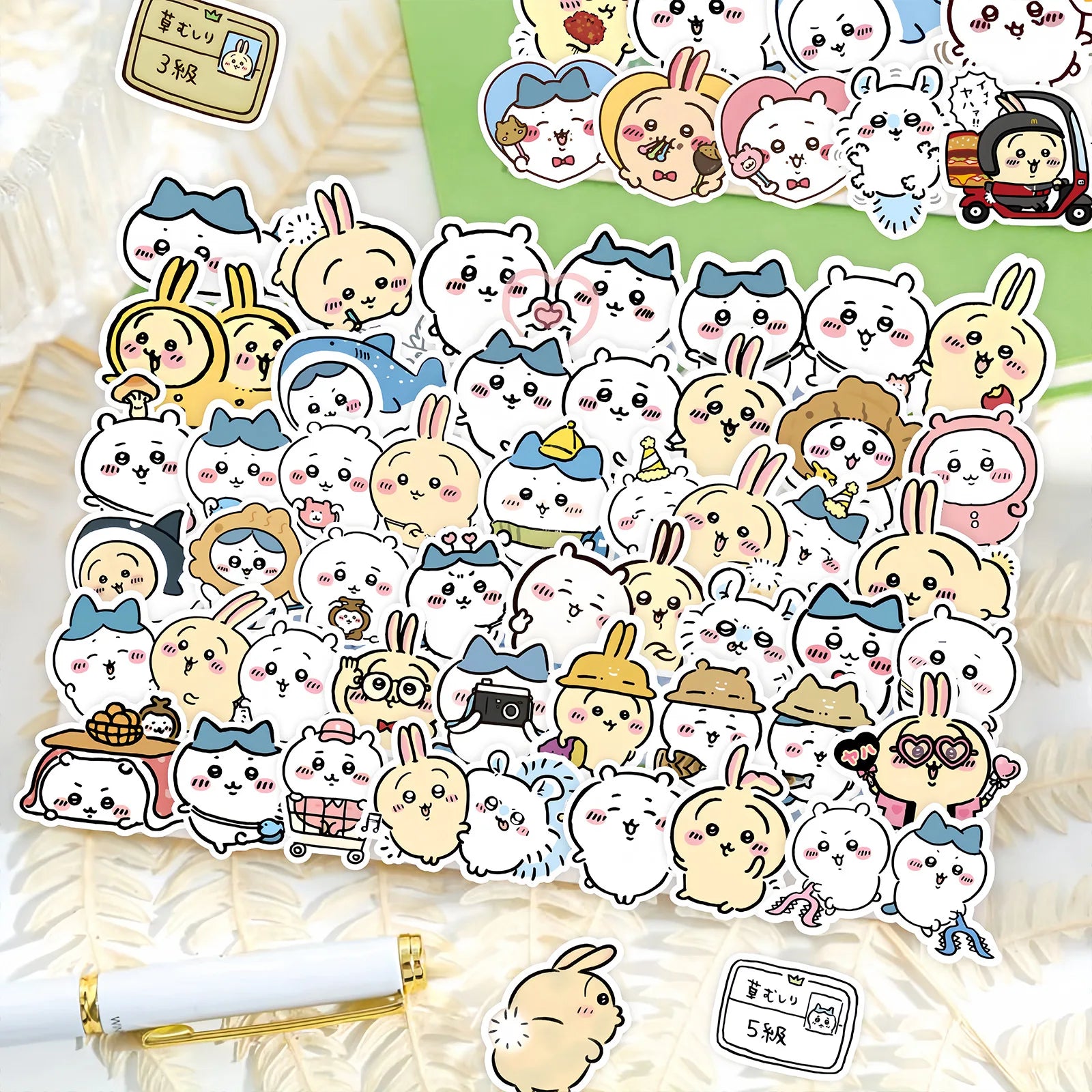 100pcs Kawaii Jiikawa Cartoon Stickers Decorative Desk Laptop Scrapbook Luggage Stationery Cute Graffiti Sticker for Kids Gif