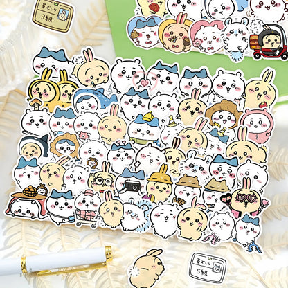 100pcs Kawaii Jiikawa Cartoon Stickers Decorative Desk Laptop Scrapbook Luggage Stationery Cute Graffiti Sticker for Kids Gif