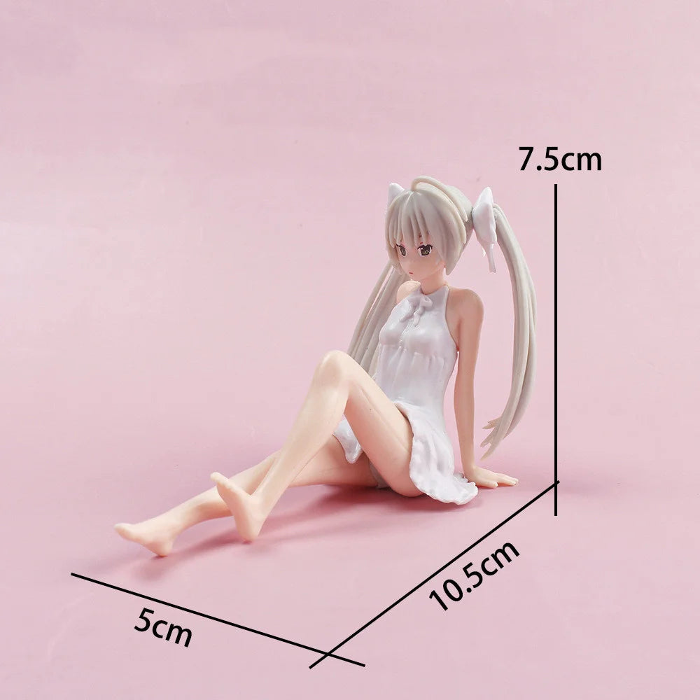 Anime Figure Cartoon Kawaiii Yosuga No Sora Kasugano Sitting Position Action Host Computer Chassis Decor Car Ornamen