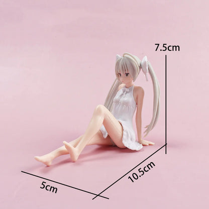 Anime Figure Cartoon Kawaiii Yosuga No Sora Kasugano Sitting Position Action Host Computer Chassis Decor Car Ornamen