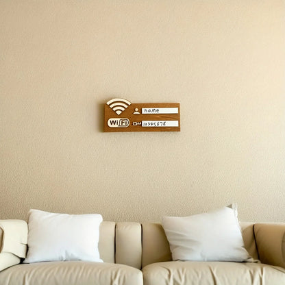 1pc Rustic Wooden WiFi Password Sign, Vintage Wall-Mounted Wireless Network Indicator Plaque, Multi-Purpose Home Decor Access