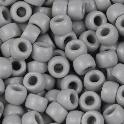100/200/400pcs 6x9mm Solid Color Large Hole Pony Beads DIY Jewelry Making For Friendship Bracelets & Hair Braids Craft Suppli