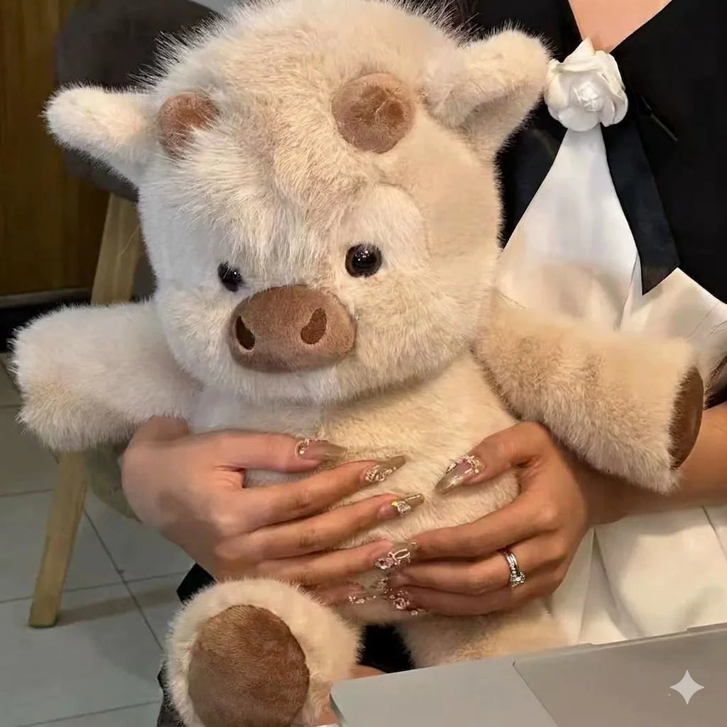 Soft Calf Pig Stuffed Animal Plush Toy Cute Animated Stuffed Animal Pillow Creative Running Pig Plush Toy Gift 17.7inch - C