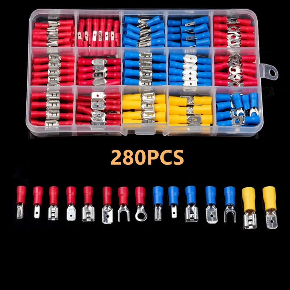102/280/300/480PCS Wire Connector Kit Male Female Insulated Terminals Cold Crimp Terminals Assorted Crimp Terminals Spade - 2