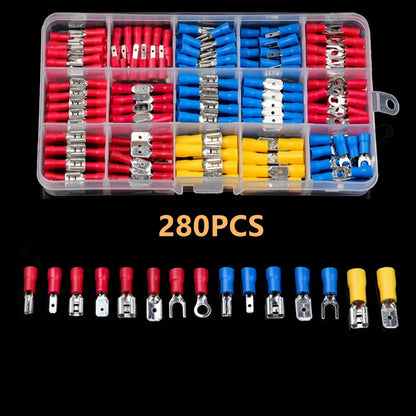 102/280/300/480PCS Wire Connector Kit Male Female Insulated Terminals Cold Crimp Terminals Assorted Crimp Terminals Spade - 2