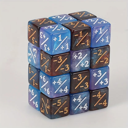 24pcs Magic Party Counting Dice Set With Starry Sky Design - Perfect For Mtg Card Games & Magic Games Enhance Math Skills - 2
