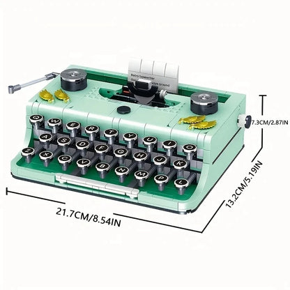 820PCS Typewriter Building Blocks Classic Creative Ideas Machine Retro Micro Building Blocks Toy For Adults Youths Holiday Gi