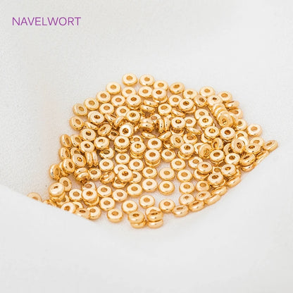 18k Gold Plated Spacer Beads For Bracelet Making,Separators For Beads,Jewelry Fittings,DIY Jewellery Making Supplies